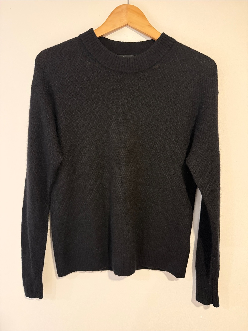 Quince Black Crewneck Alpaca and Wool Sweater - Women’s Medium